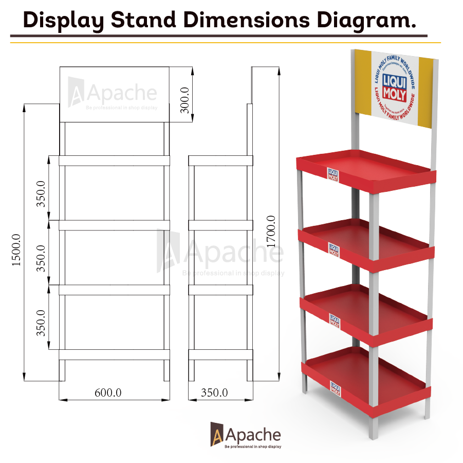 Beviis Custom Plastic Display Racks for Motor Oil Pvc Stand Display Plastic Shelf for Retail Store Shop — view 3