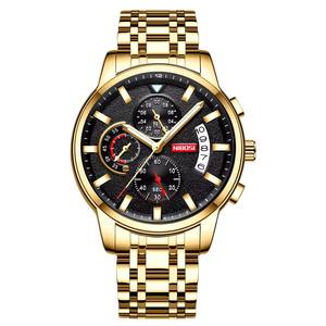 กําหนดโลโก้ของคุณเอง <span class=keywords><strong>1985</strong></span> <span class=keywords><strong>Nibosi</strong></span> 2358 นาฬิกากีฬานาฬิกาข้อมือโครโนกราฟผู้ชายMontre Relojบุรุษนาฬิกาควอทซ์ทองสําหรับชาย - Product Image 2