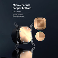 Kit de refroidissement CPU ARGB Black Magic Mirror Design 240 mm, refroidisseur d'eau silencieux pour PC avec ventilateurs LED RVB, tension nominale 12 V