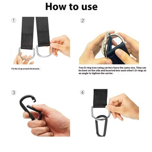 Bền & mạnh mẽ Polyester Swing ghế quan hệ ngoài trời võng treo dây thừng & cây đu dây đai - Product Image 2