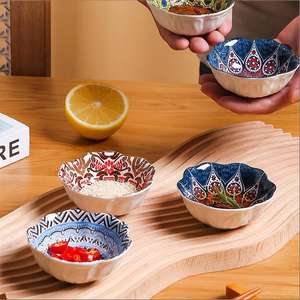 Platos de Cerámica Estilo Bohemio, Platos Retro Japoneses para <span class=keywords><strong>Sushi</strong></span> y Salsas, Vajilla para el Hogar - Product Image 4