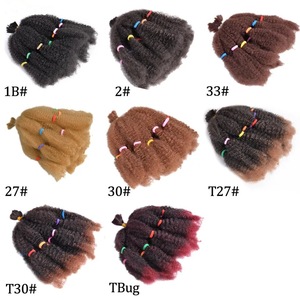 Cheveux synthétiques pré-séparés Marley Twist pour <span class=keywords><strong>tresses</strong></span> au crochet, style <span class=keywords><strong>Afro</strong></span> Kinky, 12 pouces, pour femmes noires africaines, échantillon gratuit - Product Image 4