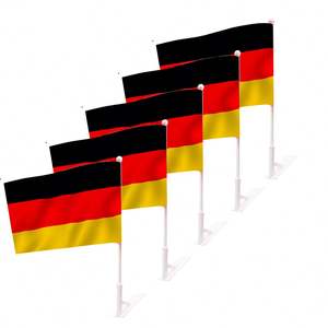 Banderas de Alemania Pequeñas, Mini Banderas de Poliéster Impresas Digitalmente para Decoración de Paredes y Puertas Exteriores con Base Autoadhesiva - Product Image 1