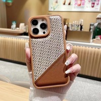 Coque de téléphone portable en cuir au design populaire pour femmes, accessoires de protection arrière pour iPhone 12 13 14 15 16 17 18 Pro Max – Fournisseur d'origine