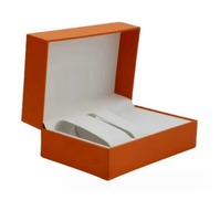 Boîte de rangement pour montres vide avec logo personnalisé, en cuir PU, pour ensemble de montres et bijoux, étui d'emballage de luxe, boîte cadeau tendance
