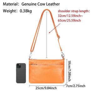 Bolso Bandolera AndoBag para Mujer, de Cuero Genuino, Pequeño y Cuadrado, de Gran Capacidad, para Uso Diario y al Aire Libre, Modelo 1913 - Product Image 2