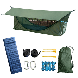 <span class=keywords><strong>Hamaca</strong></span> columpio para acampar al aire libre de nuevo diseño con colchón inflable refugio solar y lona impermeable hecha de poliéster duradero - Product Image 4