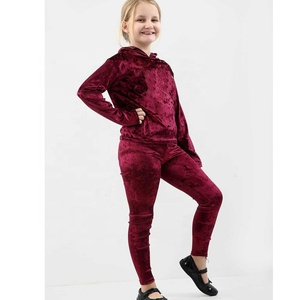 Chándales transpirables de terciopelo para niñas y niños, estilo al por mayor - Product Image 1
