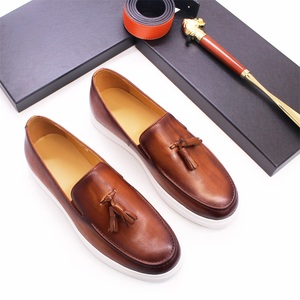 Sepatu Pantofel Berjalan Pria, Sepatu Kulit Kasual Pria Berkualitas Tinggi Buatan Tangan, Sepatu Selop Mokasin Kulit Asli Sepatu Berkendara Datar - Product Image 5