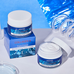 Crème pour le visage au collagène, soin de la peau du visage, collagène naturel biologique, acide hyaluronique, crème hydratante pour le visage, étiquette privée personnalisée - Product Image 1