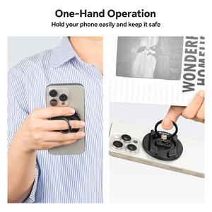 Fanaue MS-03 마그네틱 스마트폰 링 스탠드, 핑거 그립 데스크탑 스탠드 및 삼각대 어댑터 기능이 있는 다기능 맥세이프 호환 마운트 - Product Image 6