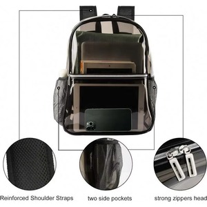 Free Sample <b>Clear</b> <b>Backpack</b> Heavy Duty Transparent <b>Backpack</b> for Sports,Work,Security Travel - Product Image 3