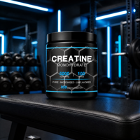 Créatine monohydrate en poudre de qualité supérieure 500g, complément alimentaire pur pour adultes, musculation, nutrition fitness, 2g/jour, approvisionnement OEM ODM