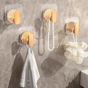 Ganchos Autoadhesivos para Pared, Ganchos Acrílicos para Baño, para Colgar, Gancho Adhesivo Impermeable, Toallero, Accesorios para el Hogar - Product Image 2