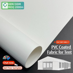 Factory Custom 1000D 850GSM White Waterproof Fireproof <strong>PVC</strong> Tent Material <strong>PVC</strong> Coated Blackout Tarpaulin <strong>Fabric</strong> <strong>PVC</strong> Tent <strong>Fabric</strong> - Product Image 1
