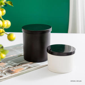 Juego de Frascos de Cerámica para Velas, Cilíndricos con Tapa, Decoración para el Hogar, Vacíos, Hechos a Medida, Opciones de Color Disponibles - Product Image 3