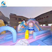 Château gonflable géant à thème floral, piscine à balles, qualité commerciale, PVC, capacité de 600 kg, 8 à 12 enfants, extérieur