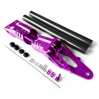 Poignée de direction de PWC en aluminium billette de qualité supérieure - Noir/Violet, usinée par électroérosion, taille personnalisée