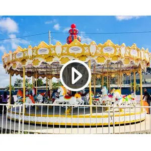 Interesting Amusement Park Equipment Rides Merry Go Round Carousel Music