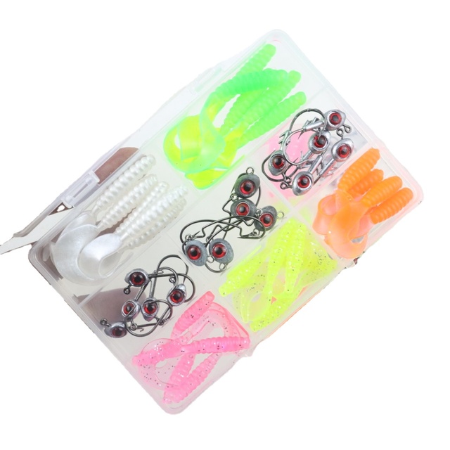 Wholesale Soft Plastic Maggot Swim Bait Fishing Lure with Lead Head Hook for Bass Target Species in River and Lake Position