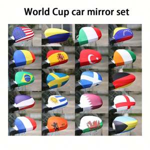 Funda para Capó de Coche con Bandera de México y Qatar, Poliéster, Elástica, Impermeable, Personalizable, con Logotipo y Color a Medida - Product Image 5