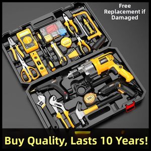 Boîte de rangement d'outils en plastique rigide multifonctionnelle de haute qualité pour électricien, robuste, pour la construction, kit d'outils de quincaillerie - Product Image 2