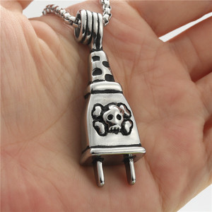 Collar Retro Punk para Hombre con Colgante de Calavera de Acero Inoxidable 233056 - Product Image 3
