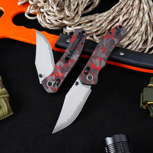 มีดพับพกพาสำหรับตั้งแคมป์ รุ่น GT-T0042-6 ด้ามคาร์บอนไฟเบอร์ใหม่ ใบมีด VG-10 ระบบล็อคแกน - Product Image 2