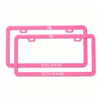 BOLONG GRANDE VENTE Cadre de plaque d'immatriculation vierge en plastique ABS standard US pour voiture, 12x6 pouces, support de plaque personnalisé avec logo OEM