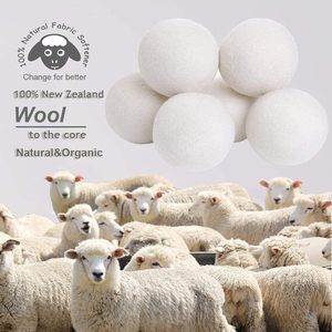 Boules de séchage en laine 100% naturelle, taille XL 7 cm, adoucissant naturel pour le linge, réduit les plis, diminue le temps de séchage, vente en gros - Product Image 1