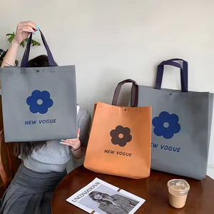Custom LOGO Non-Woven Fabric Tote Bag Laser Metal Film Printing Promotional No-Woven Bag for Gifts