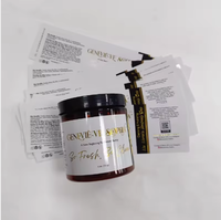 Étiquette personnalisée pour lotion corporelle de marque privée, autocollant adhésif en PP argenté, étiquette en vinyle imprimée, imperméable, écologique, imprimée UV pour
