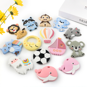 Kovict Silicone souple bébé jouets de dentition Animal Fruit dessin animé forme bébé jouets de dentition pour bébé dent sensorielle collier à mâcher - Product Image 4