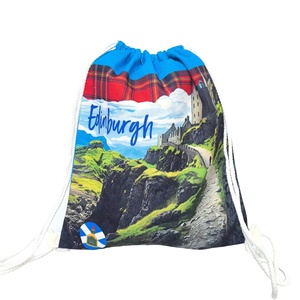 Logotipo personalizado Impreso Mochila con cordón Reciclable Diseñador Malta Mochila de lona Plegable Fácil de almacenar Mochila - Product Image 4