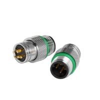 Connecteur circulaire Ethernet mâle 4 broches à code D M12 IP67 LSHITECH pour la communication des drones UAV