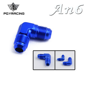 Poyracing An4 90 Degree <b>Double</b> Threaded Fuel Pipe <b>Adapter</b> Nut For Retrofit Upgrade - Product Image 2