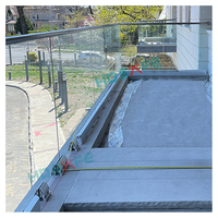 HDSAFE Accessoires modernes pour balustrades en verre de balcon, extérieur, intérieur, bord de mer, escalier, terrasse, canal en verre, clôture, balustrade sans cadre