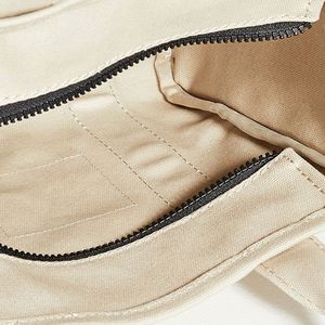 Custom Reusable Cotton Canvas Women's <b>Handbag</b> Embroidery Portable Zipper Shoulder Crossbody Bags Travel Beach Tote Winter <b>Small</b> - Product Image 4