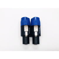 Adaptateur de haut-parleur 4 pôles, connecteur de câble audio-vidéo, broches en cuivre nickelées, étanche, C-NL4FC, prise Speakon 4 broches