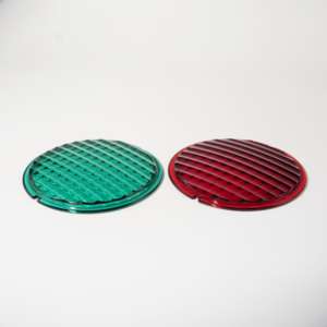 Lentille de signalisation routière en verre optique résistant aux UV OEM couleur personnalisée pour les feux de voie de circulation de piste d'aéroport japonais chinois français - Product Image 5