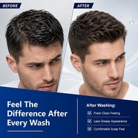 Shampoo antipelliculaire pour hommes OEM, anti-démangeaisons, antipelliculaire 48h, contrôle du sébum, rafraîchissant, apaisant pour le cuir chevelu, avec arbre à thé