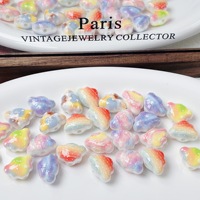 Perles en vrac 3D Nuage Peint à l'Huile Coloré en Relief, Vente Chaude, pour DIY Chaîne de Téléphone, Porte-clés, Accessoires de Sac, Vente en Gros