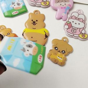 OEM <b>Cute</b> Animal PVC Keychain Small Puffy Voltage Sponge Key Charm Popular Style - Product Image 3