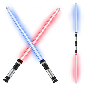 Lot de 2 sabres laser pour enfants, sabre lumineux <span class=keywords><strong>Jedi</strong></span>, <span class=keywords><strong>épée</strong></span> laser, bâton lumineux LED clignotant, brille dans le noir - Product Image 1