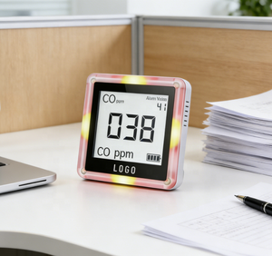 <span class=keywords><strong>Détecteur</strong></span> de <span class=keywords><strong>gaz</strong></span> monoxyde de carbone 3-en-1 Airsense C601 avec détection de fumée, température et humidité, batterie de secours, en plastique, personnalisable - Product Image 5