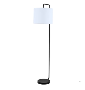 Lampe sur pied en fer noir mat au design simple et luxueux pour hôtel - Product Image 1