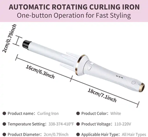 Rizador de Pelo de Cerámica de 28 mm, Rizador Eléctrico con Calentamiento PTC, Herramienta de Peinado Portátil para Rizos Duraderos - Product Image 4