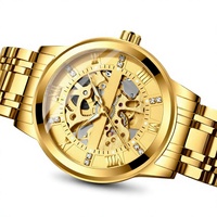 Montre mécanique automatique de luxe pour homme, style squelette, bracelet en acier inoxydable, lumineuse, prix de gros, fabrication OEM/ODM pour usine de bijoux
