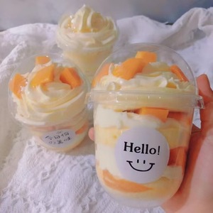 Gobelets à mousse pour cupcakes à usage unique avec couvercles, yaourt, pudding, crème double peau Saint, crème glacée transparente, plastique - Product Image 4