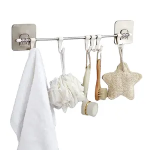 Rak gantungan handuk terpasang di dinding, rak penyimpanan handuk lemari baju dapur, rak handuk gantung kamar mandi